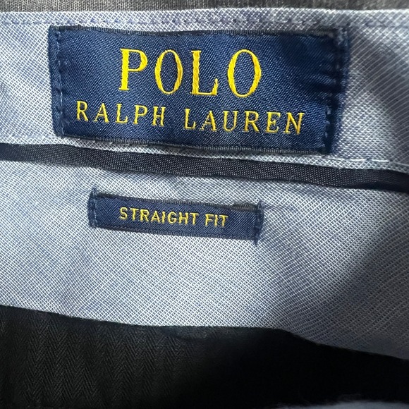 Polo Ralph Lauren Pants Mens 34x32 Gray Straight Fit Stretch Chino Casual Office - Picture 3 of 16